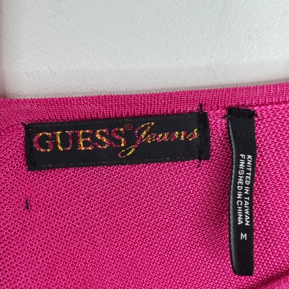 Vintage Y2K Guess Babydoll Dress M Knit Mini Pink Retro Barbie Mean Girls Hoco - Picture 6 of 11